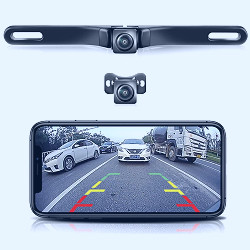 Amazon.com: WiFi Car Wireless Backup Camera, GreenYi 5G 720P HD Car License  Plate Rear/Front View Reverse Camera for iPhone iPad Android Smart Phones  Tablets Which Support Double Band WiFi(2.4Ghz and 5Ghz) :